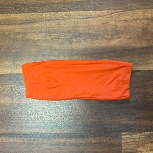 toast swim bandeau top in burnt ochre